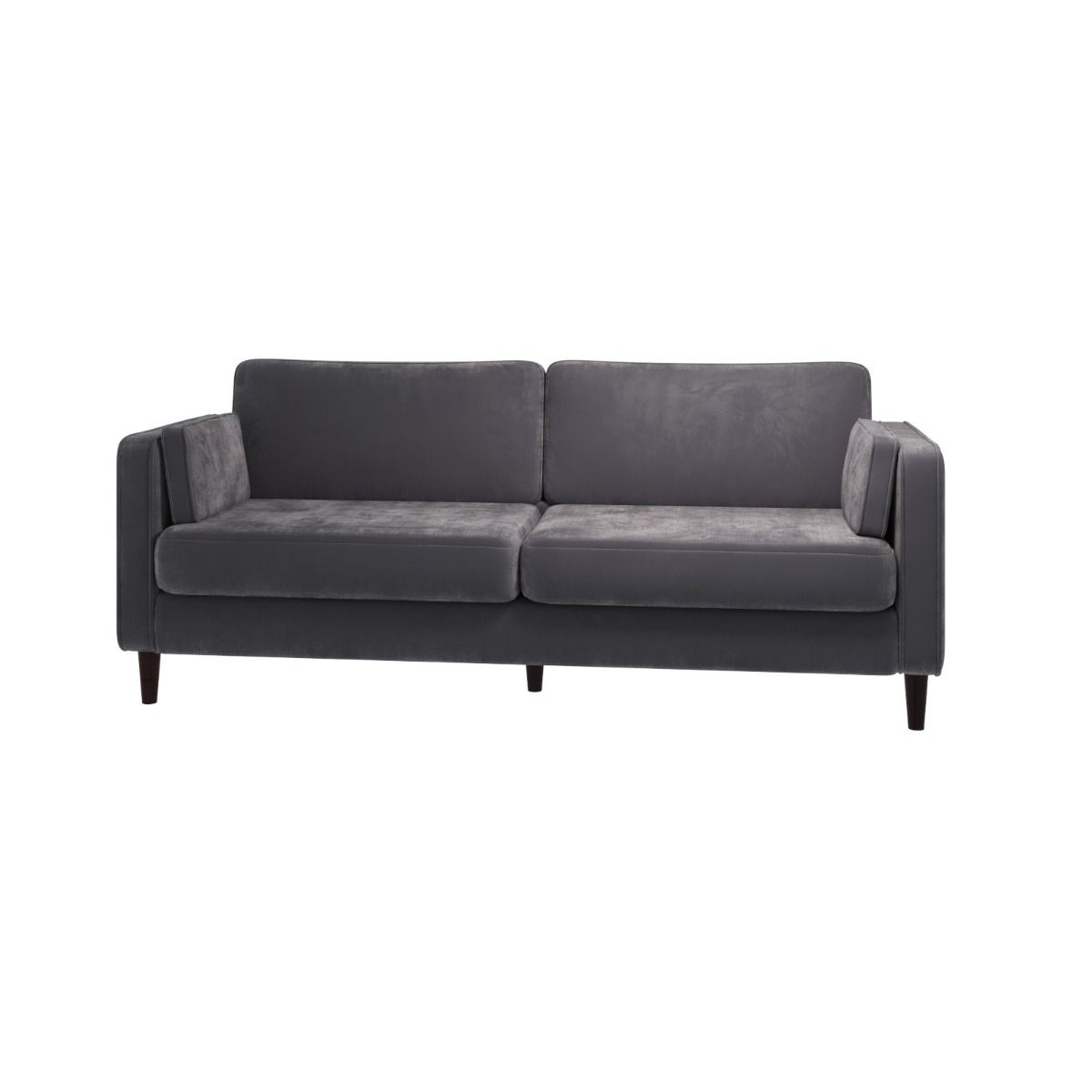 Dark Grey 2 Seater Cushion Back Sofa