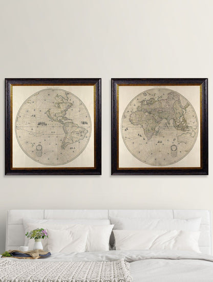 c.1660 Map of the World in Two Hemispheres