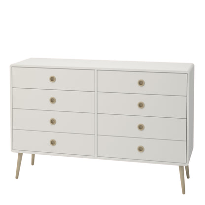 Softline 4+4 Wide Chest in Off White