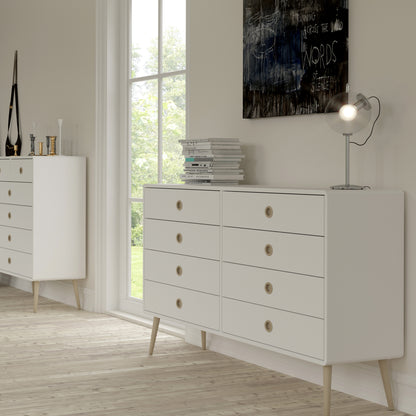 Softline 4+4 Wide Chest in Off White