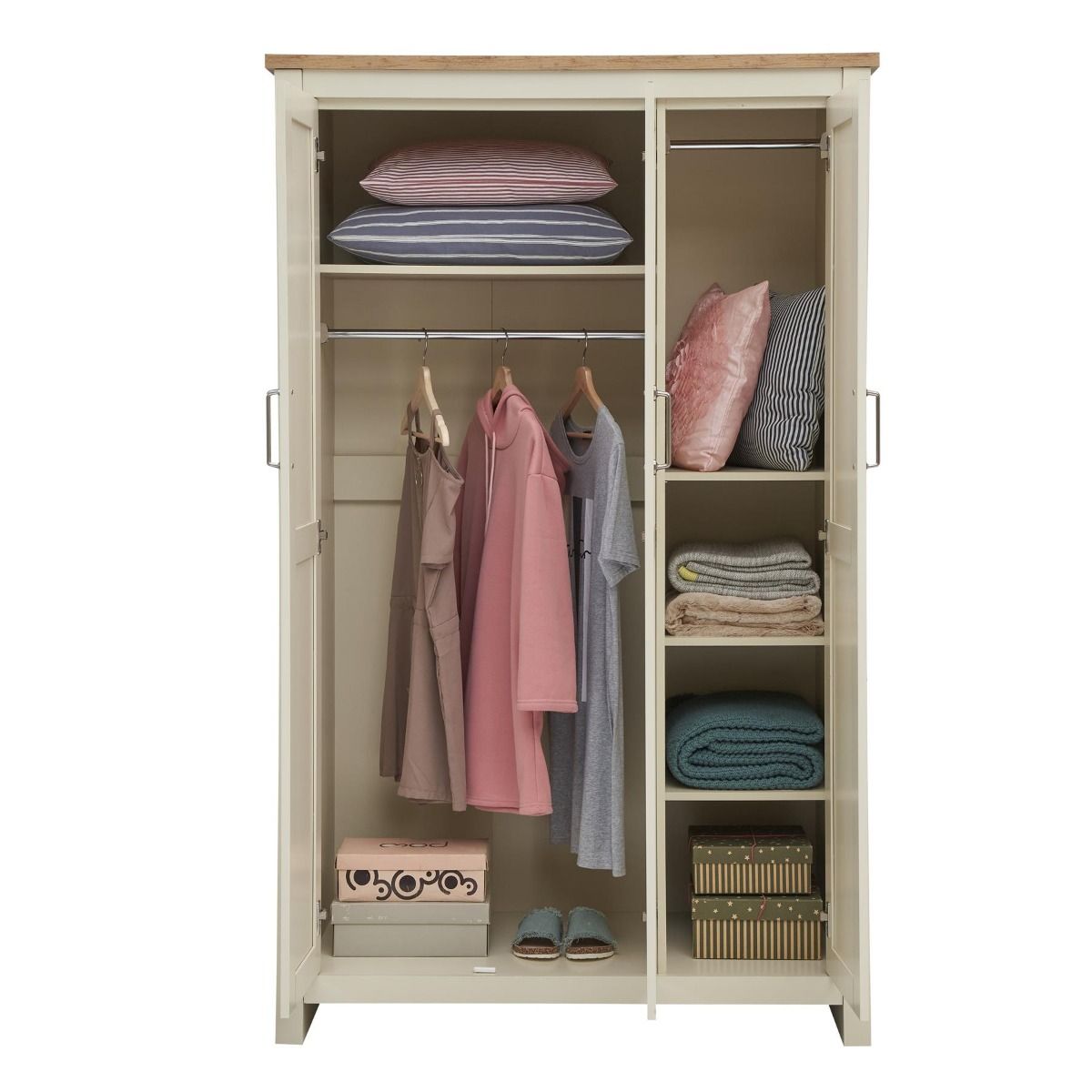 Lisbon 2 Piece Set 3 Door Wardrobe, 2+2 Chest