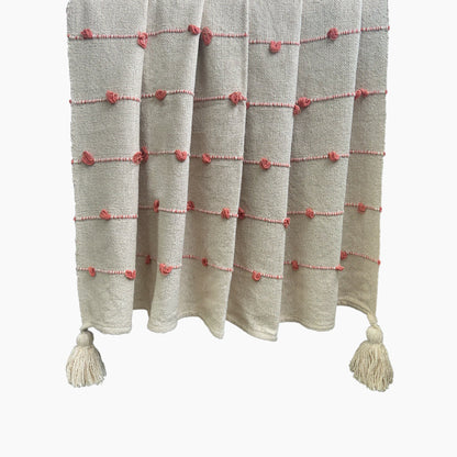 Ziba Peach Cotton Throw