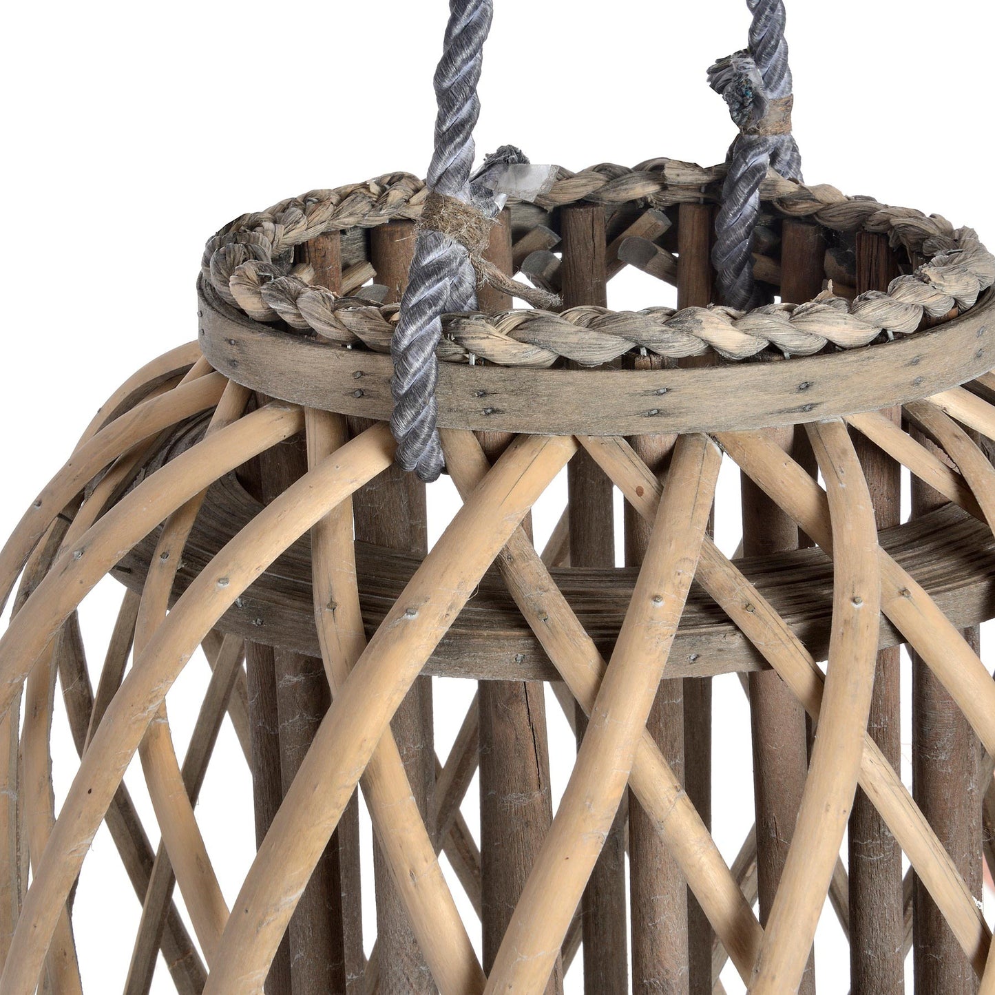 Large Standing Wicker Lantern