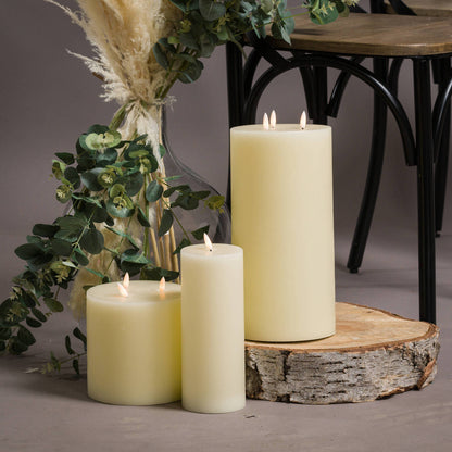 Luxe Collection Natural Glow 6 x 6 LED Cream Candle