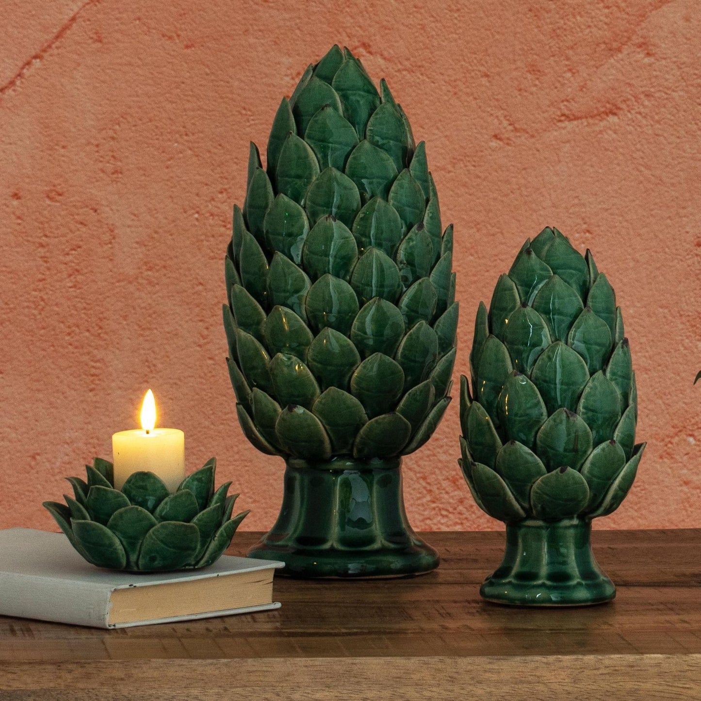 Globe Green Artichoke Tea Light Holder