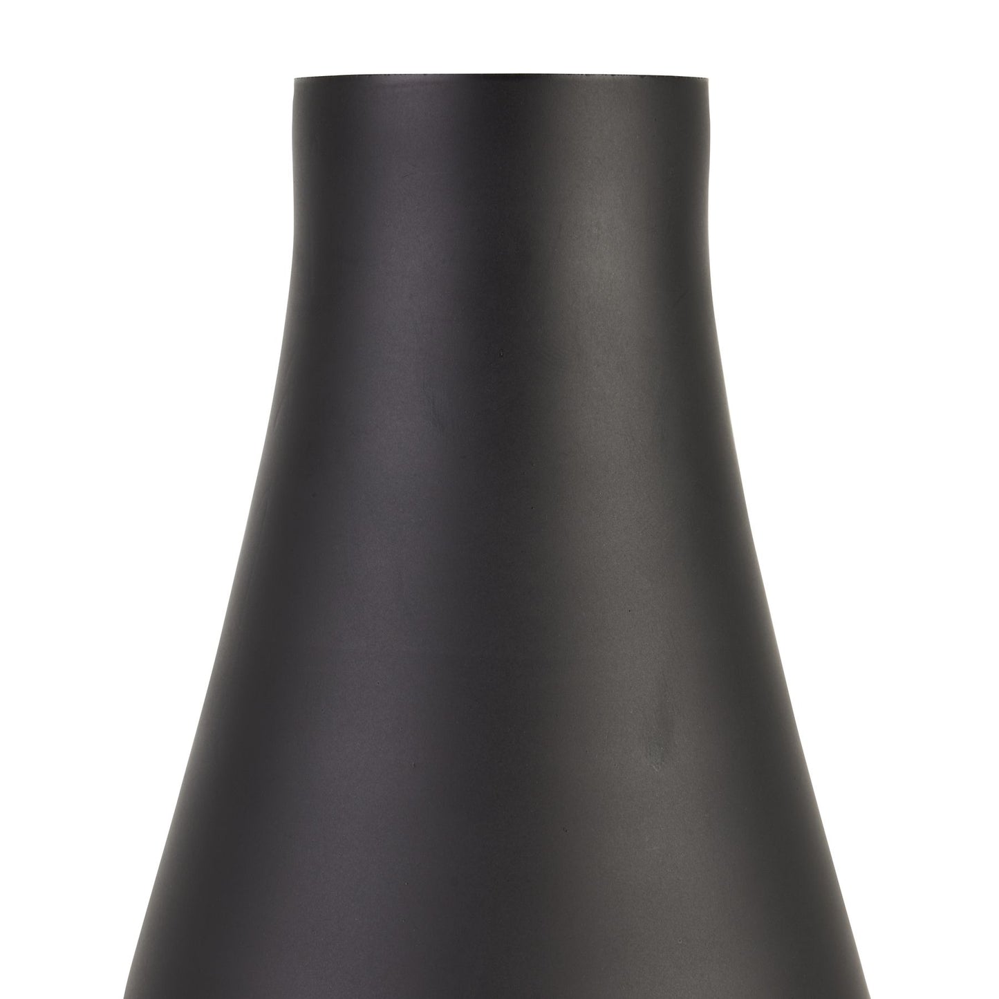 Black Tapered Tall Glass Vase