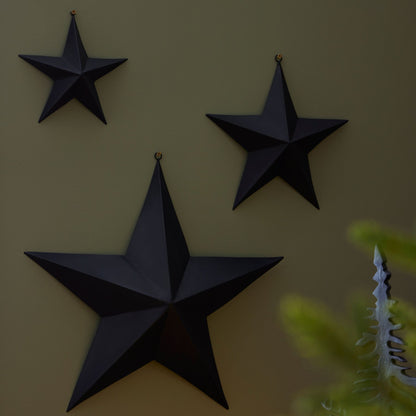 Matt Black Convexed Medium Star