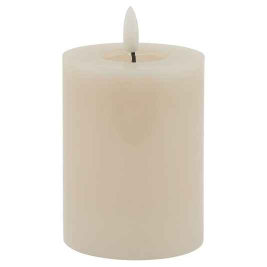 Luxe Collection Melt Effect 3x4 Taupe LED Wax Candle