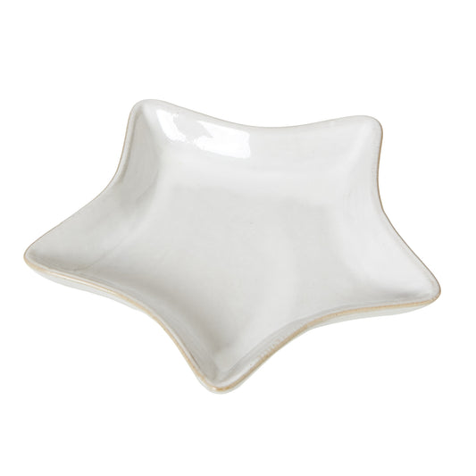 Medium White Ceramic Star Dish