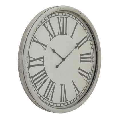 Embossed Wall Clock With Glass