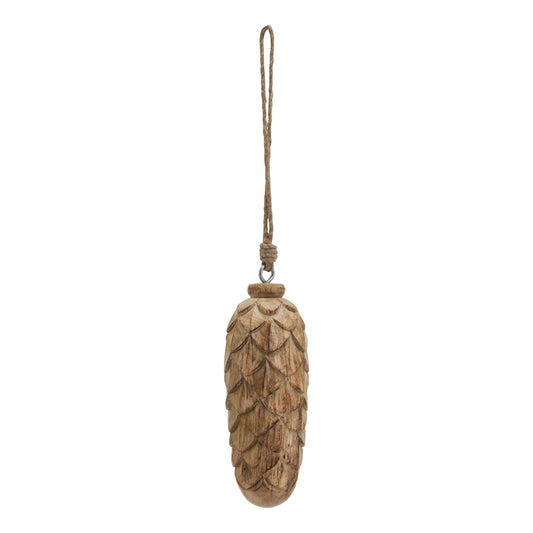 Natural Large Wooden Pine Cone Bauble