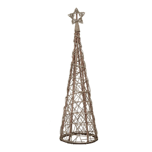 Small LED Wicker Christmas Tree With Star