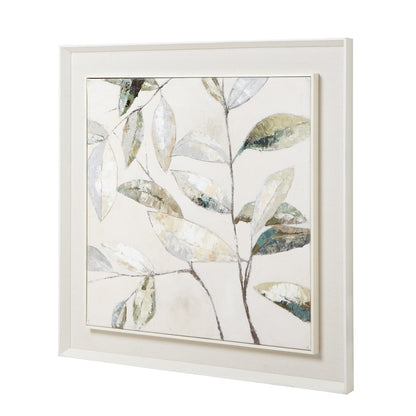 Dolce Dapple Leaf Framed Painting On Canvas