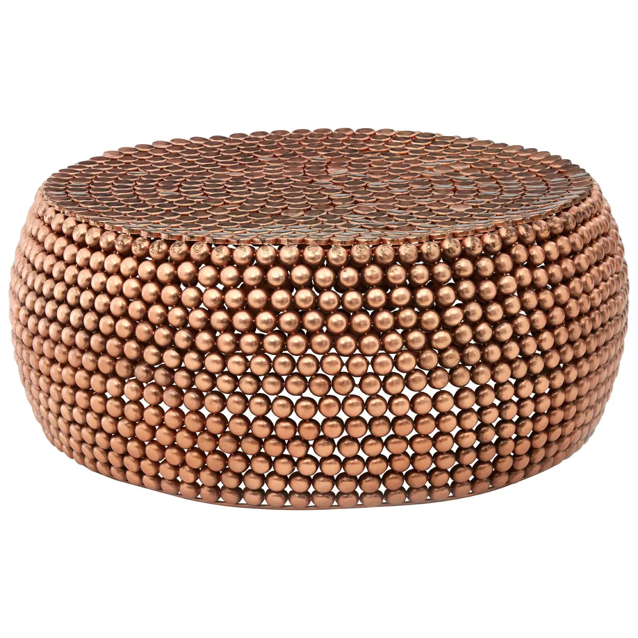 Templar Beaded Iron Copper Coffee Table