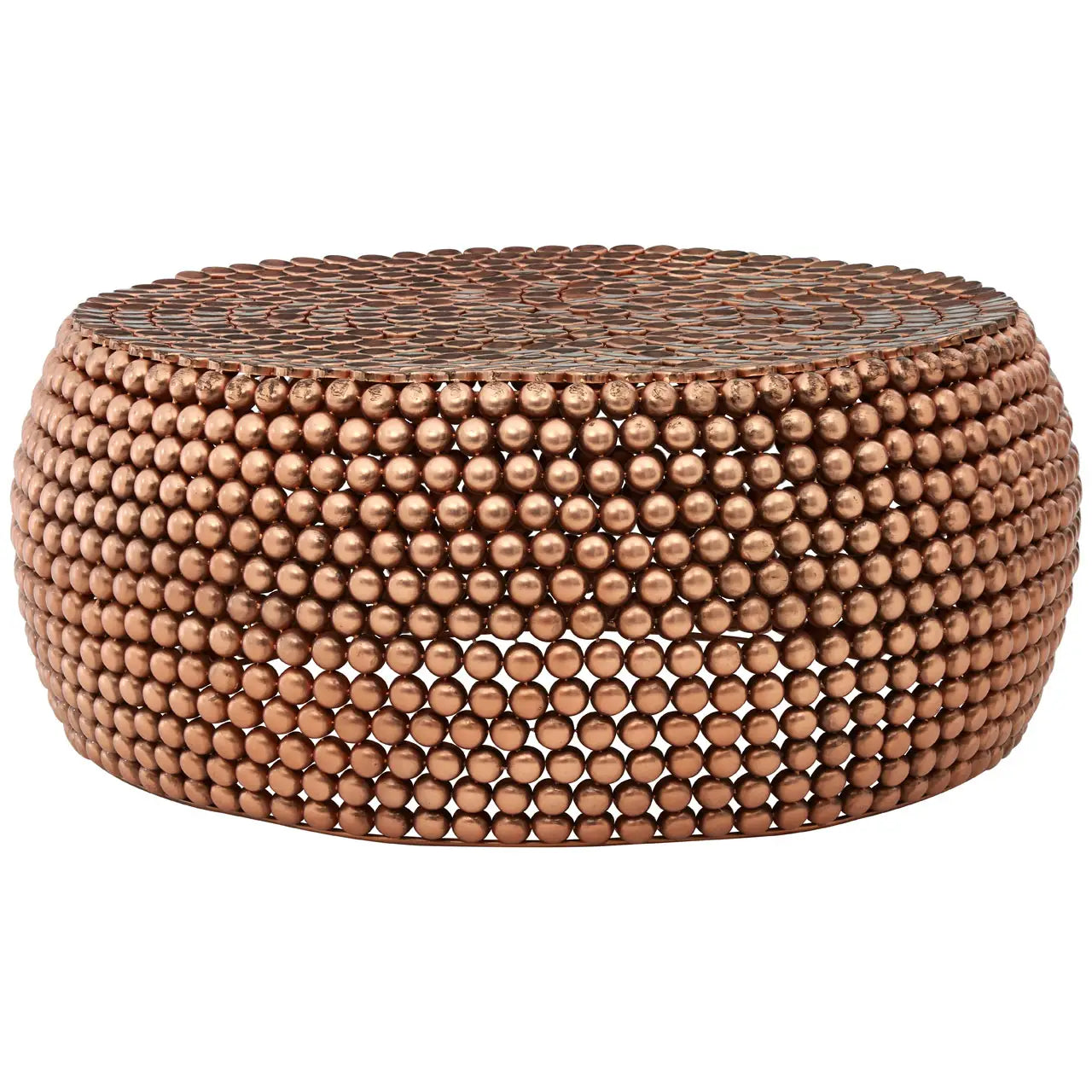 Templar Beaded Iron Copper Coffee Table