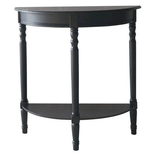 Heritage Half Moon Black Console Table