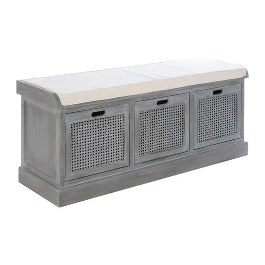 Heritage 3 Drawer Slate Grey Storage Bench