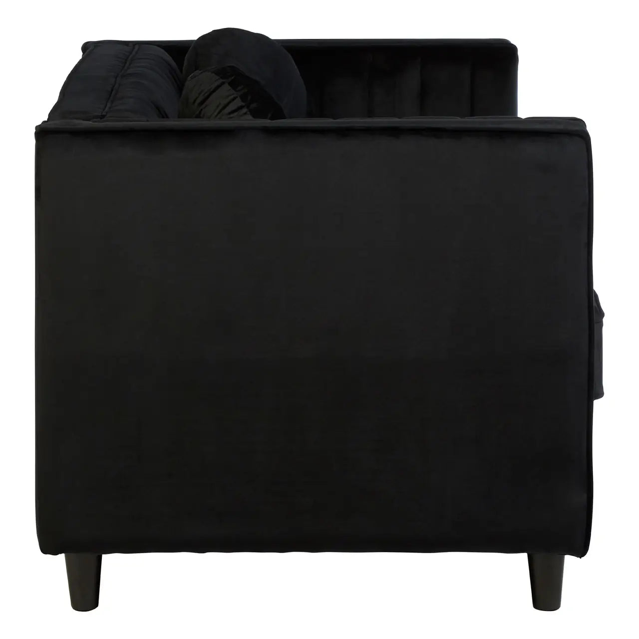 Farah Two Seat Black Velvet Sofa