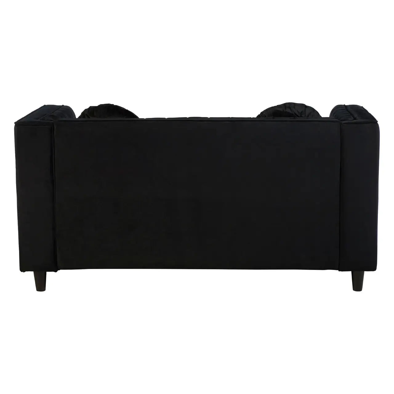 Farah Two Seat Black Velvet Sofa