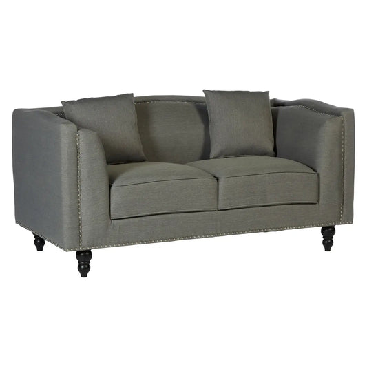 Feya 2 Seat Grey Fabric Sofa