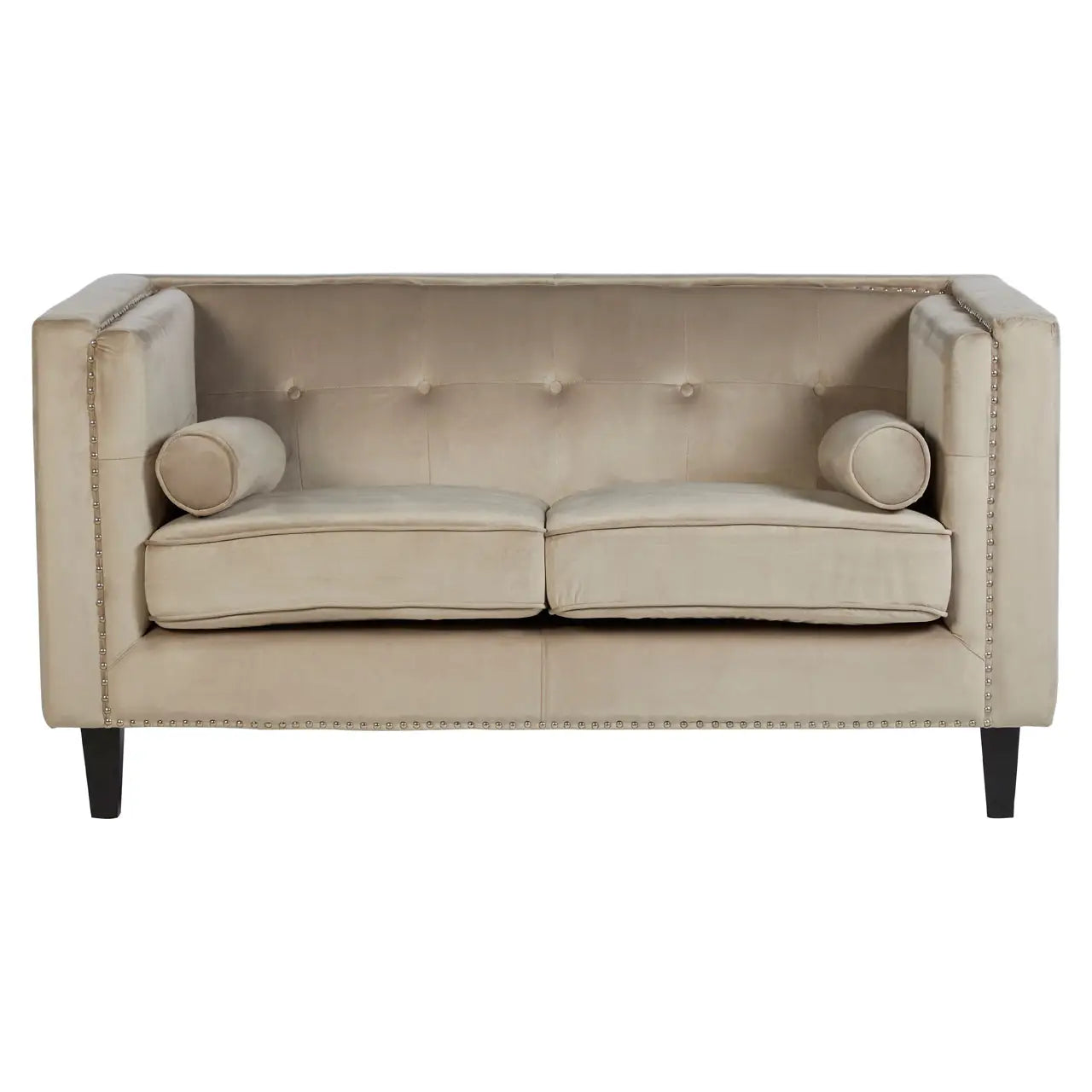 Felisa Two Seater Mink Velvet Sofa