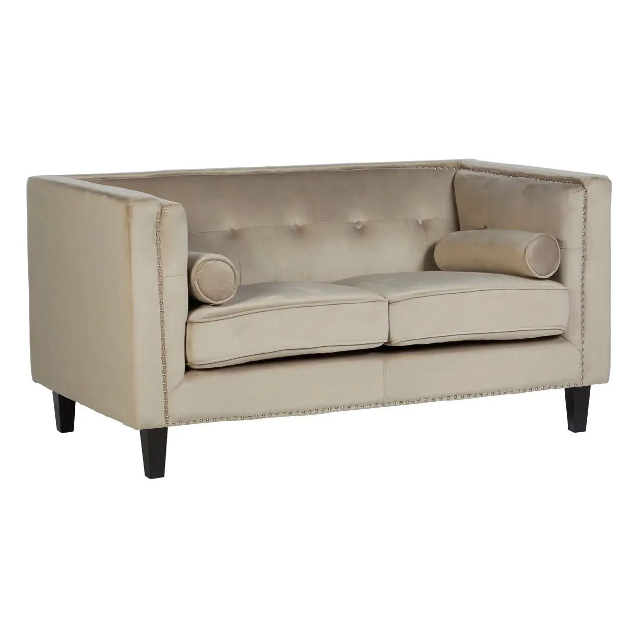 Felisa Two Seater Mink Velvet Sofa