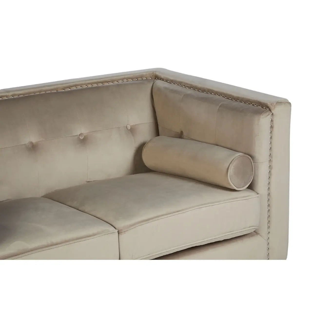 Felisa Two Seater Mink Velvet Sofa