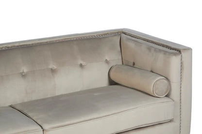 Felisa 3 Seat Mink Velvet Sofa