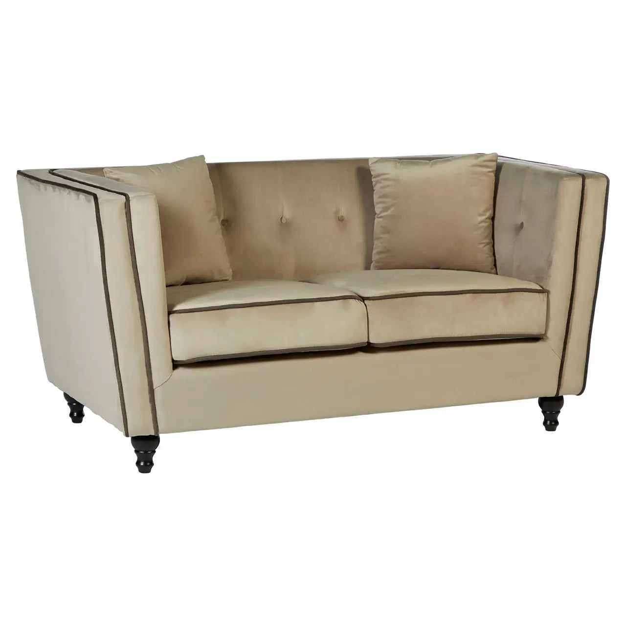 Ferris Mink Velvet 2 Seat Sofa