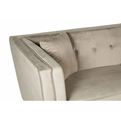 Ferris Mink Velvet 3 Seat Sofa