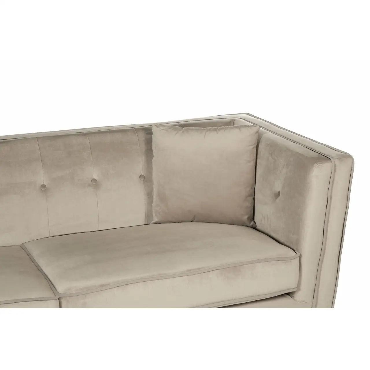 Ferris Mink Velvet 3 Seat Sofa