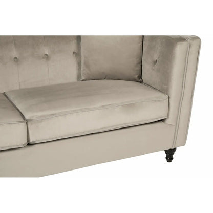 Ferris Mink Velvet 3 Seat Sofa