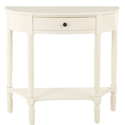 Heritage One Drawer Antique White Console Table