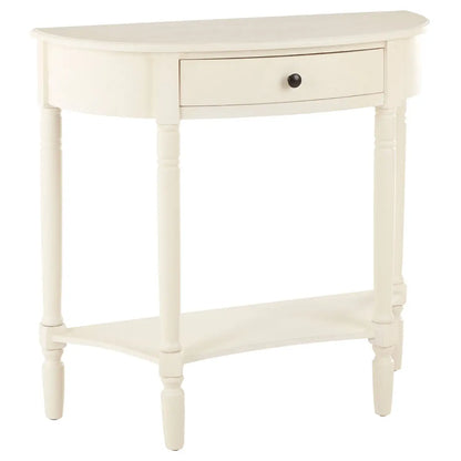 Heritage One Drawer Antique White Console Table