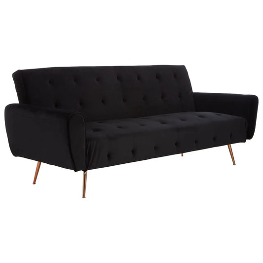 Hayton Black Velvet Sofa Bed