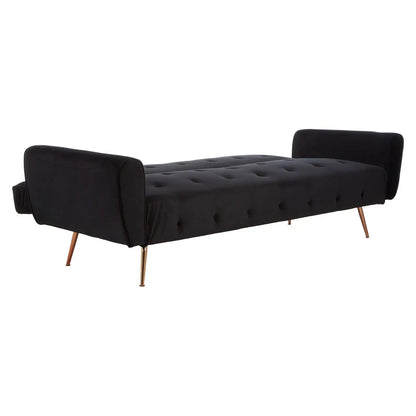 Hayton Black Velvet Sofa Bed