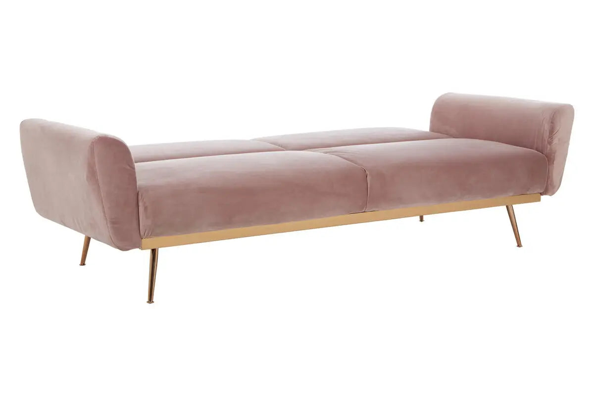 Hatton Pink Velvet Sofa Bed