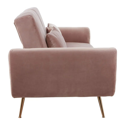 Hatton Pink Velvet Sofa Bed