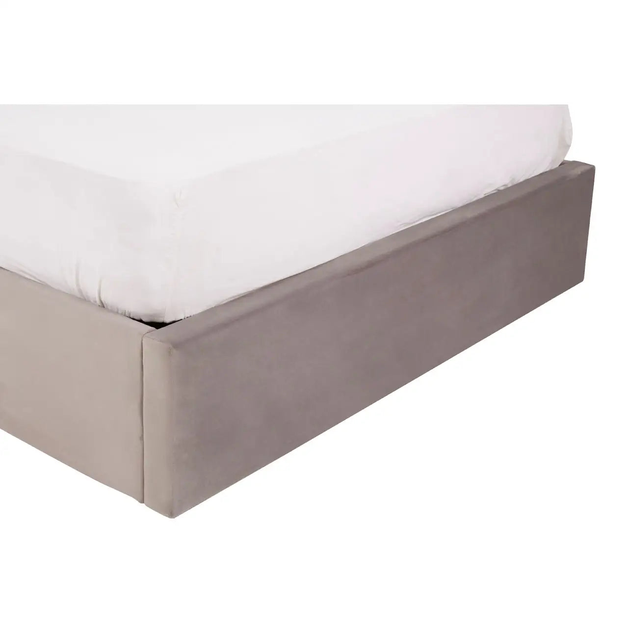 Hannah Grey Velvet Ottoman Bed Double