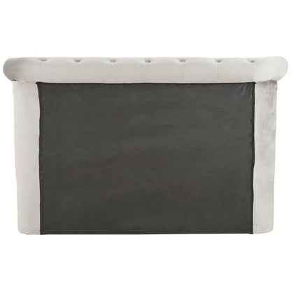 Edison Grey Brushed Velvet Ottoman King Bed