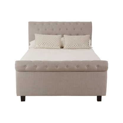 Orlando Light Grey Ottoman Double Bed