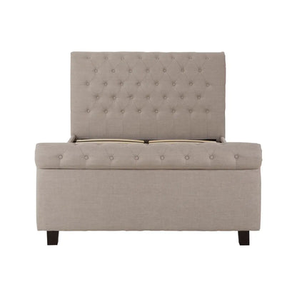 Orlando Light Grey Ottoman Double Bed