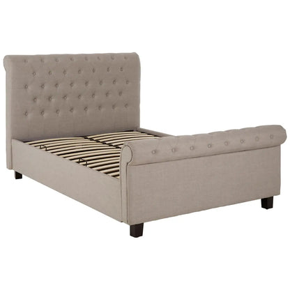 Orlando Light Grey Ottoman Double Bed