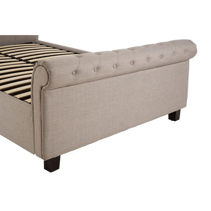 Orlando Light Grey Ottoman Double Bed