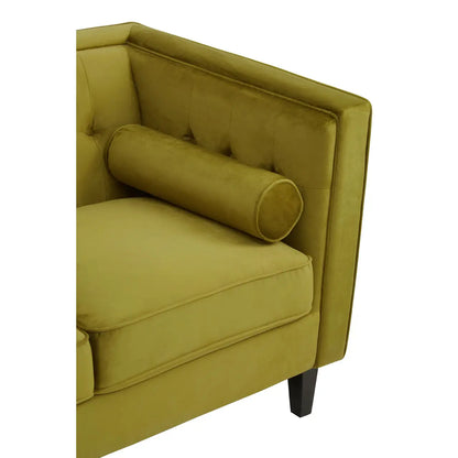 Helia Olive Velvet Sofa