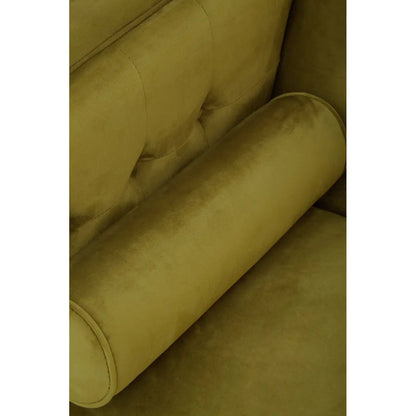 Helia Olive Velvet Sofa