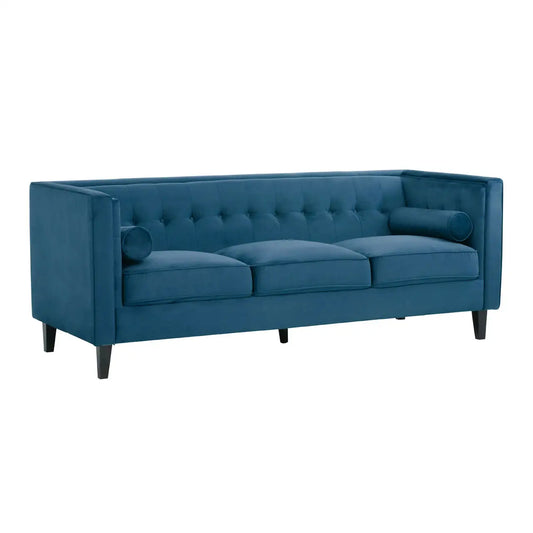 Helia Blue Velvet Sofa