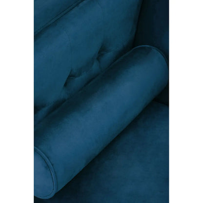 Helia Blue Velvet Sofa