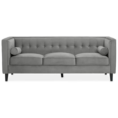 Helia Grey Velvet Sofa