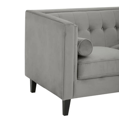 Helia Grey Velvet Sofa